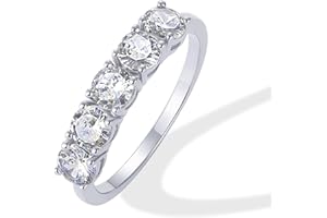 PAVOI 14K Gold Plated Premium Cubic Zirconia Engagement Ring for Women | Promise Eternity Ring Jewelry