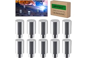 UPVONT Welding Table Fixture Pins – 304 Stainless Steel, 5/8" x 1" x 2", for 5/8" Welding Table Holes, 2" Total Height Fixture Stops, Precision Welding Table Accessories, Maintenance-Free Use (10 PCS)