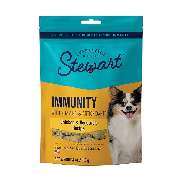 STEWART FREEZE DRIED DOG TREATS, CHICKEN & VEGETABLE,...