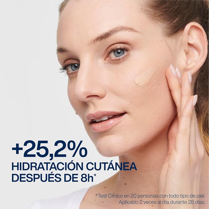 Rilastil Sun System Fotoprotector Water Touch SPF50+ Com Cor, Protetor Solar Facial Leve à Base de Água, Resistente à Água, com Ácido Hialurónico e Vitamina E - 50 ml