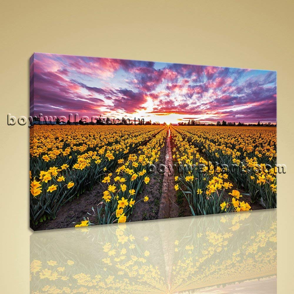 Large Field Of Flowers Flower Picture Painting Bedroom One