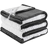 ESTINGO Heated Blanket Electric Blanket Twin Size, Fast Heating Blanket with 5 Heating Levels & 10 Hours Auto Off, Heated Throw Blanket with Overheat Protection for Bedding, 62"x84", Dark Gray