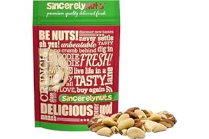 Sincerely Nuts Raw No Shell Brazil Nut, 3lb - Fresh Whole Unsalted Brazilian Nuts - Healthy, Kosher, Vegan & Gluten Free Gourmet Snack Food - All Natural Keto/Paleo Friendly Weight Loss Treat