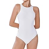 Avidlove Bodysuits for Women Crew Neck Sleeveless Body Suits Snap Closure Double Lined Tank Tops Bodysuit