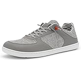 Pulltop Barefoot Wide Toe Box Shoes for Men - Minimalist Barefoot Dress Shoes Sneakers Zero Drop Slip on Walking Non Slip Shoes for Men