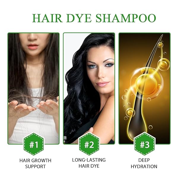 OBRVE NATURAL DYE SHAMPOO, INSTANT DYE SHAMPOO, HAIR DYE SHAMPOO INSTANT 3 IN 1, GRAY COVERAGE HAIR COLOR SHAMPOO FOR GRAY HAIR SHAMPOO FOR WOMEN AND MEN (LIGHT BROWN)