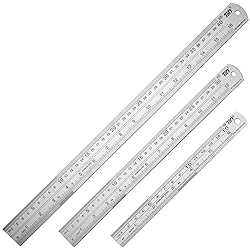 ZZTX Metal Straight Edge Ruler Set - Stainless
