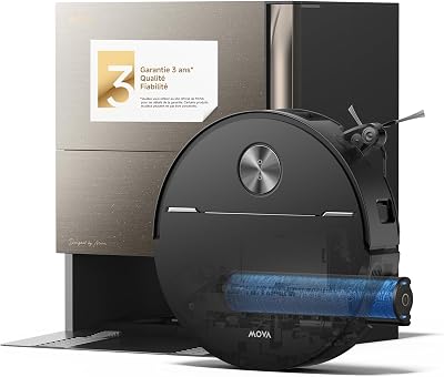 Z70 Ultra Roller Complete Robot Aspirateur Laveur, Noir Pierre