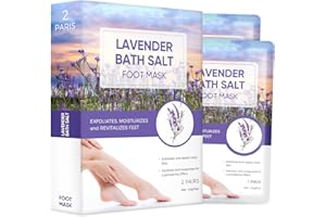 ROKELOS Foot Peel Mask, Lavender Foot Mask Natural Exfoliator for Dry Dead Skin, Callus, Peeling Foot Mask Repairs Heels & Removes Cracked Feet & Rough Heels Enjoy Baby Soft Smooth Feet