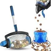 Zozen Nut Gatherer, Walnut Picker Upper,Directly Dump Outlet, 1.5 Gallon | Telescopic Handle, 3/4''-2''Objects Size, Nut Roller Also Apply to Pecan, Hickory Nuts, Chestnuts, Buckeyes, Golf, Butternuts