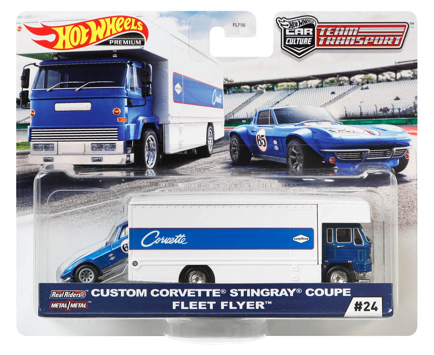 Hot Wheels 2020 TEAM TRANSPORT CASE J CUSTOM CORVETTE STINGRAY COUPE FLEET FLYER