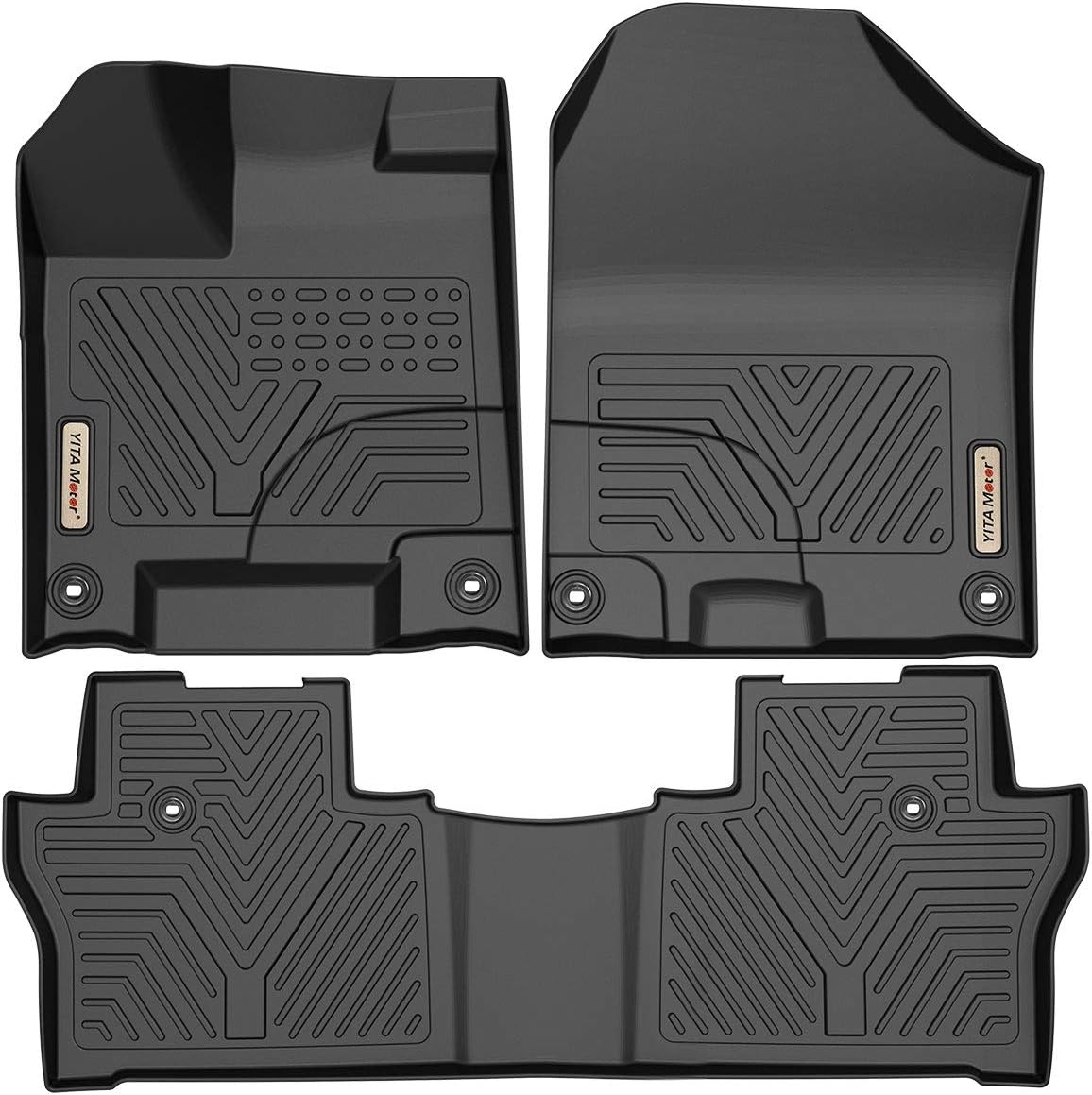 YITAMOTORFloor Mats Compatible with Honda Pilot, Custom Fit Floor Liners for 2016-2020 Honda Pilot, 1st & 2nd Row All Weather Protection