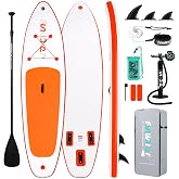 FunWater Inflatable Stand Up Paddle Board with Beginners SUP Accessories | 10'6'' SUP,Anti-Slip EVA Deck,Versatile Yoga/Big Fin Inflatable Paddle Boards for Adults &amp; Youth of All Skill Levels