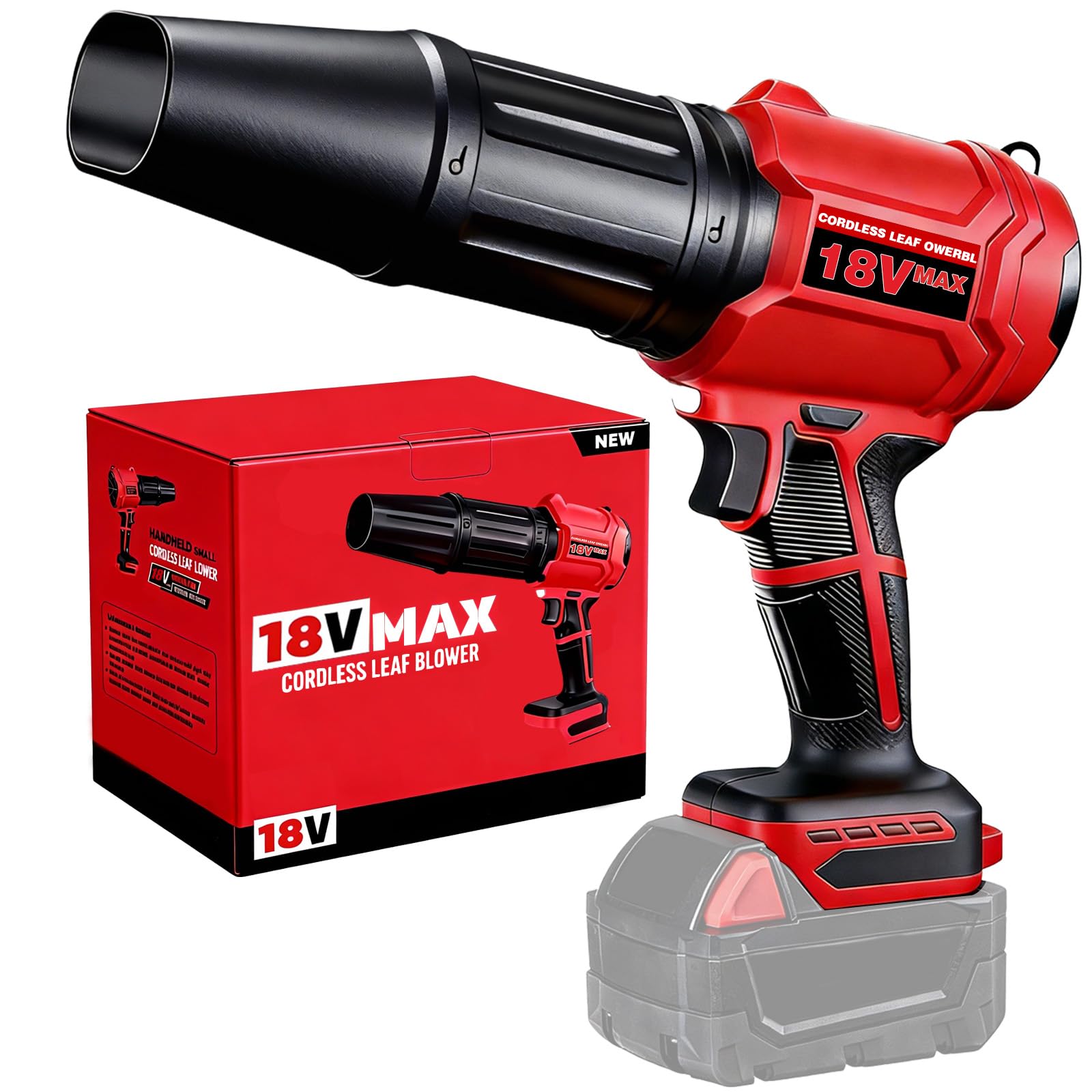 Photo 1 of *USED*
Cordless Leaf Blower for Milwaukee m18 Battery, 720-CFM 180-MPH Handheld Electric Dust Blower with Light, Battery Powered Leaf Blowers for Keyboards Patio Rain Snow Removal (Battery Not Included)