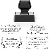 TechMark Personalized Return Address Stamp Self-Inking [32 Designs] Custom Address Stamp for Wedding, Christmas Cards, Envelopes and Packages, Clear, Consistent Impressions, Effortless Stamping