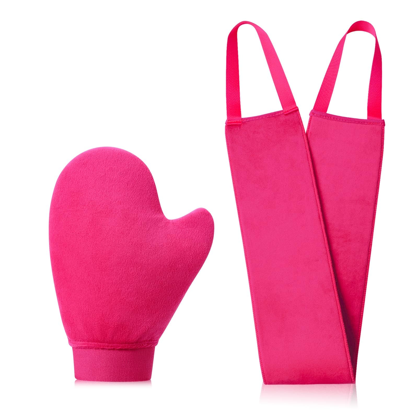 KELILO UK Patented Self Tanning Mitt 2 in 1 Kit with Fake Tan Mitt and Back Tanner Applicator, Double-Sided Velvety Self Tan Mitt Glove, Tanning Gloves, Lotion Applicator for Back Tanning Mitt