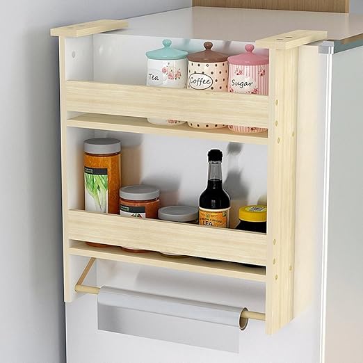 CJWWEI Refrigerador Creativo Estante Lateral Estante De Cocina De ...