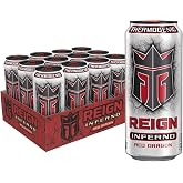 Reign Inferno Red Dragon, Thermogenic Fuel, Fitness and Performance Drink, 16 Fl Oz (Pack of 12)