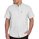 The American Outdoorsman Poly Grid Mens Short Sleeve Shirt Fishing Shirt