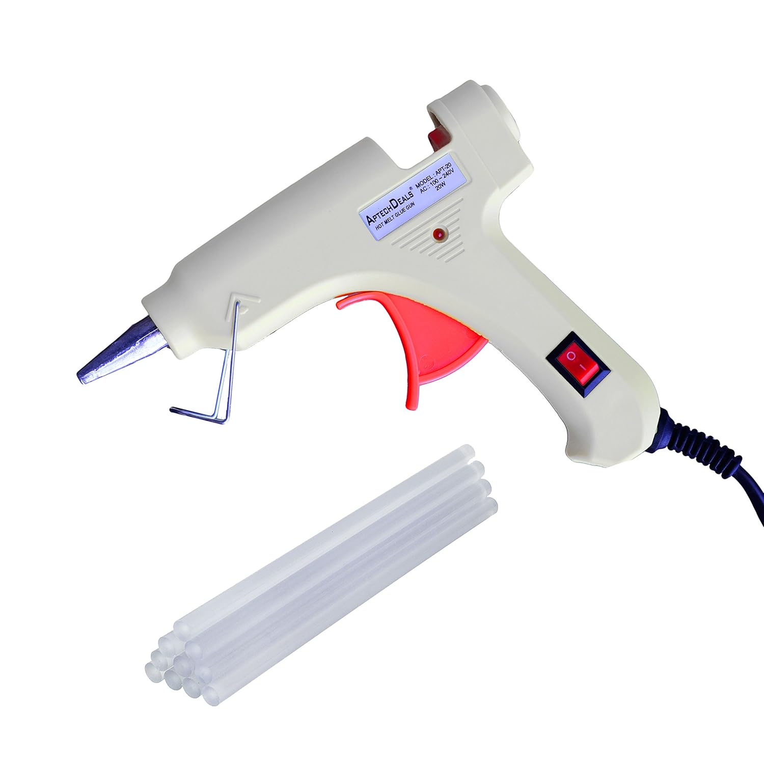 THEMISTO 20 W Mini Hot Melt Glue Gun with 5 Glue Sticks for Fine Craft