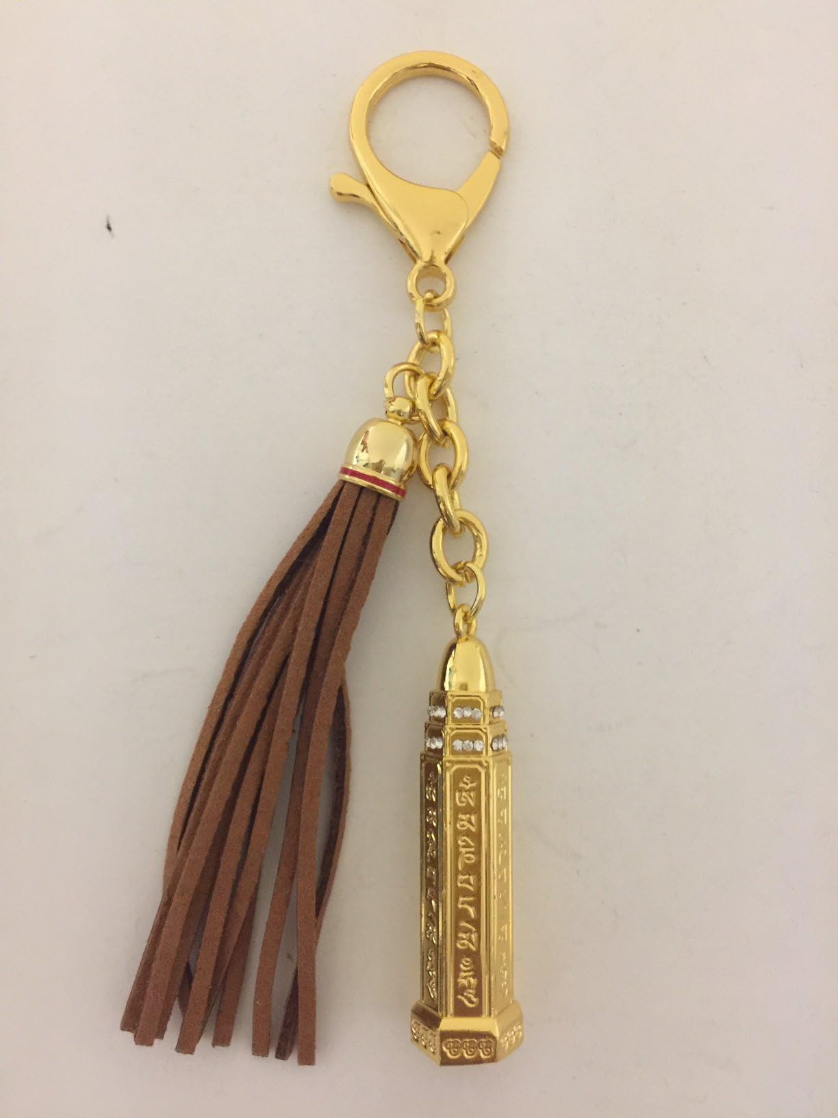 Feng Shui Heart Sutra Pillar Keychain Amulet