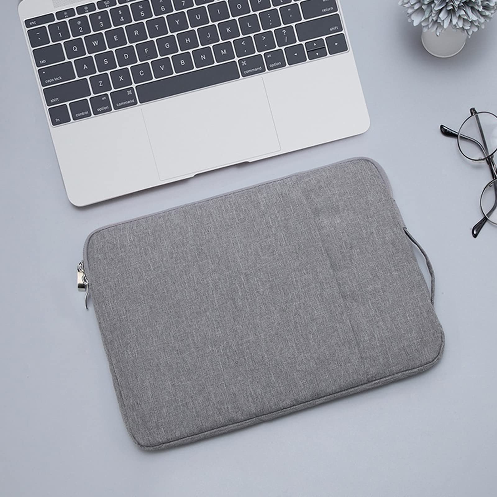 PROTech 13 inch Laptop Sleeve Case Zipper Briefcase Bag for 12.5-13.5 inch Laptop (Grey)
