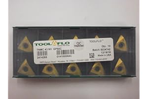 TOOL FLO 10pc) ToolFlo TNMC 43NV GP50C ON-EDGE Coated Carbide 60° V Threading Inserts