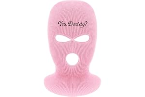 Ski Mask 3 Hole Ski Mask Yes Daddy Balaclava Winter Full Face Cover Knit Beanie for Men Women