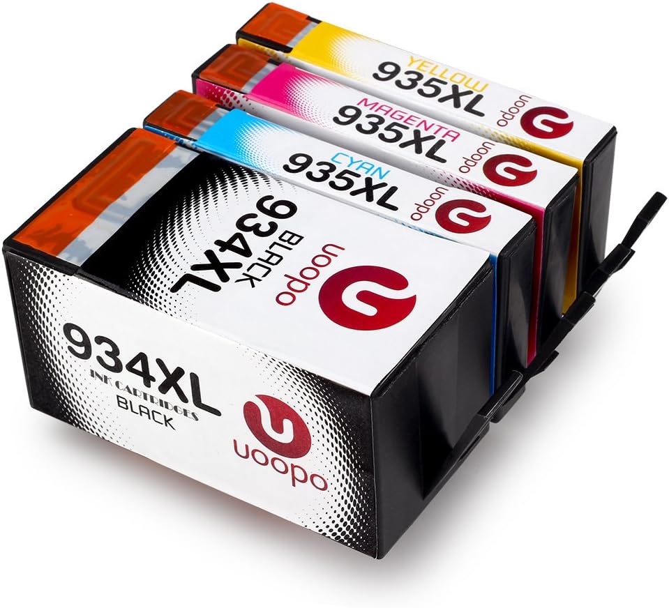 DOUBLE D Replacement for HP 934XL 935XL Ink Cartridges Compatible with HP Officejet Pro 6830 6820 6230 6812 6815 6835, HP 6830 6820 6230 6812 6815 6835 (1 Black, 1 Cyan, 1 Magenta, 1 Yellow)