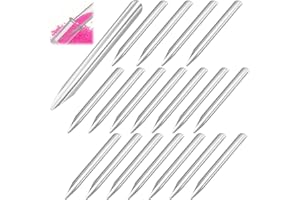 Covzoe 20 Pieces Lab Spatula, 6 Inch Stainless Steel Lab Scoop Spatula with Rounded Pointed Ends, Bead Scoop for Jewelry Maki