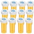 Urekt Empty Plastic Medicine Pill Bottles with Child Resistant Caps (12 Pack), 8 Dram Small Prescription Vial Medicine Containers Travel Pill Bottles Clear Pill Case Organizers