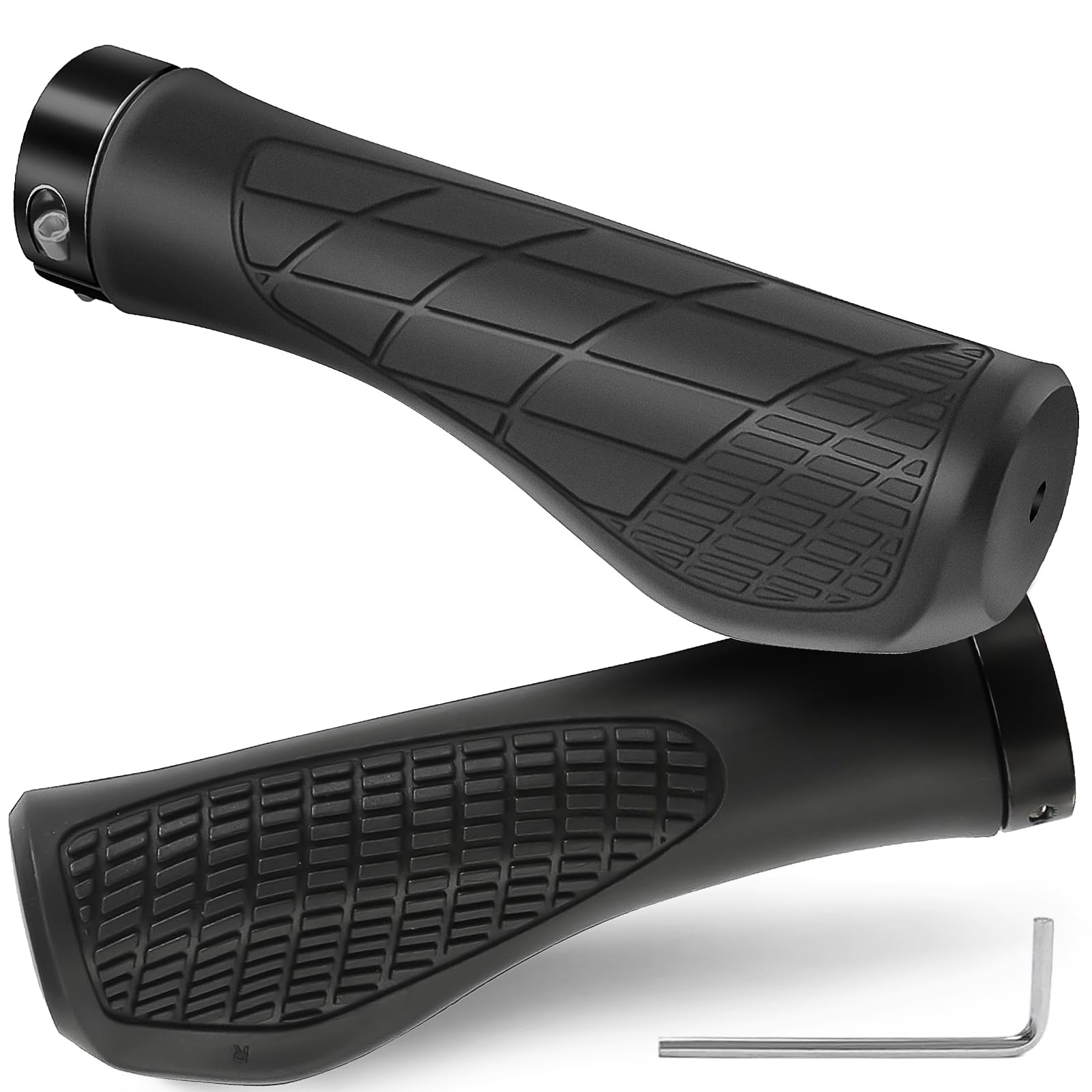 Ergonomic Bicycle Grips 22 mm Non-Slip Handlebar Grips Bicycle Handlebar Grips Universal Bicycle Handlebar Grips for MTB, Road Bike, Trekking Bike, E-Bike, City Bike