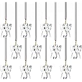 H&D HYALINE & DORA Crystal Angel Prisms Hanging Ornament, 12 Pcs Glass Angel Prisms for Window Hanging, Chandelier Crystal Replacement, Hanging Decor for Christmas Tree (Clear)