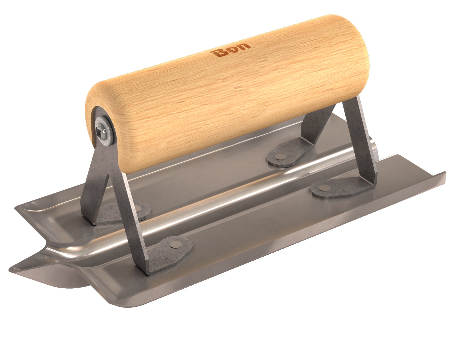Bon 82-228 6 x 3-inch Stainless Steel Hand Concrete Groover with Wood Handle