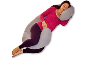 New Microfiber Zippered Replacement Maternity Body Pillow Cover (Grey)