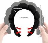 Yolev Spa Makeup Headband Black Soft Terry Cloth Face Washing Hairband 4.53x5.7 view 2