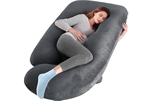 Pregnancy Pillows for Sleeping, 66 in U Shaped Body Maternity Pillow with Removable Cover, Support for Belly, HIPS, Back, Leg