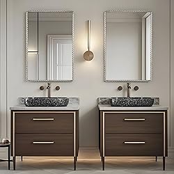 CAVINHOME Rectangle Bathroom Mirror with Rounded