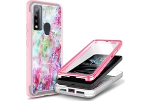 NZND Case for TCL 20 XE with [Built-in Screen Protector], Full-Body Protective Shockproof Rugged Bumper Cover, Impact Resist Phone Case (Marble Design Fantasy)