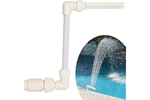 Lomodo Swimming Pool Waterfall Fountain Spa Spray Pond Water Fun Sprinklers Pool Decor Fits Most 1.5" InGround & Above Ground Threaded Return Jets