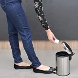 Tramontina 3L Pedal Bin Stainless Steel with Lid Bathroom Waste 17cm view 3