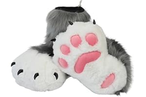 BNLIDES Cosplay Animal Cat Wolf Dog Fox Fursuit Feet Paw Claw Shoes Furry Boots Costume Accessories for Adult