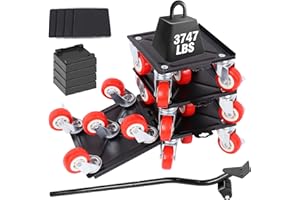 YSAEKYEO 4 Pcs Larger Size Furniture Mover Dolly with 5 Wheels, Extended Furniture Lifter, 3748LB/1700KG Load Capacity, 360° Rotation Wheels with Lock, Heavy Furniture, Sofa, Cabinet, Refrigerator Mover Tools