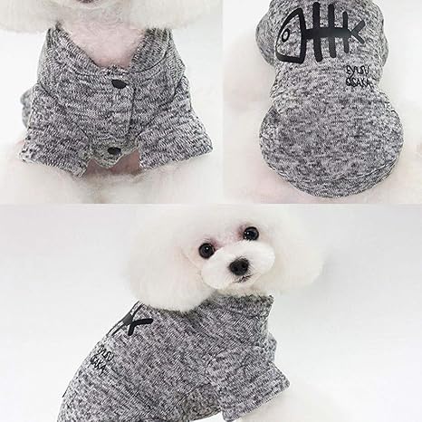 SinceY Haustier-Kleidung Katze-Hundeweste Warmer Strickjacke-Pullover, Fishbone-Muster Heißer VerkaufThicken-Weste-Haustier-M