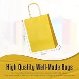 Thepaperbagstore 10 Yellow Small Paper Party Bags With Handles 18x22x8cm view 5