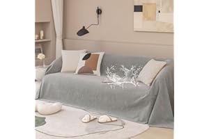 HANDONTIME Dual Waterproof Couch Covers, Sofa Covers, Couch Cushion Covers, Leakproof Loveseat Covers for Dogs Kids Grey Water Resistant Couch Cover for Outdoor Pets, Non-Slip (Light Grey, 71"x 118")