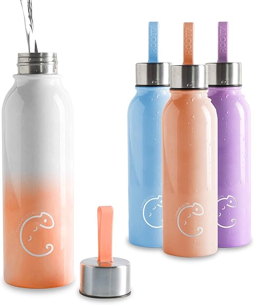 Root7 Chameleon Bottle (White/Peach) 600ml The First Colour