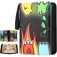 Card Binder, 4-Pocket Sleeves with 400 Cards Holder, Trading Waterproof, Corrugated Lining,Sports Cards Binder, TransparentCo