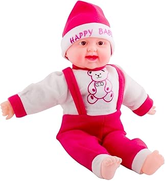 Zest 4 Toyz 20 Inches Baby Musical and Laughing Boy Doll, Touch Sensors, Pink, Assorted Design.