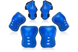 RUNDONG Youth/Kids Knee Pads Elbow Pads Wrist Guards Set for 3-15 Years Kids Protective Gear Set for Roller Skates Cycling Skateboard BMX Bike Inline Skating Scooter Riding and Other Outdoor Sports